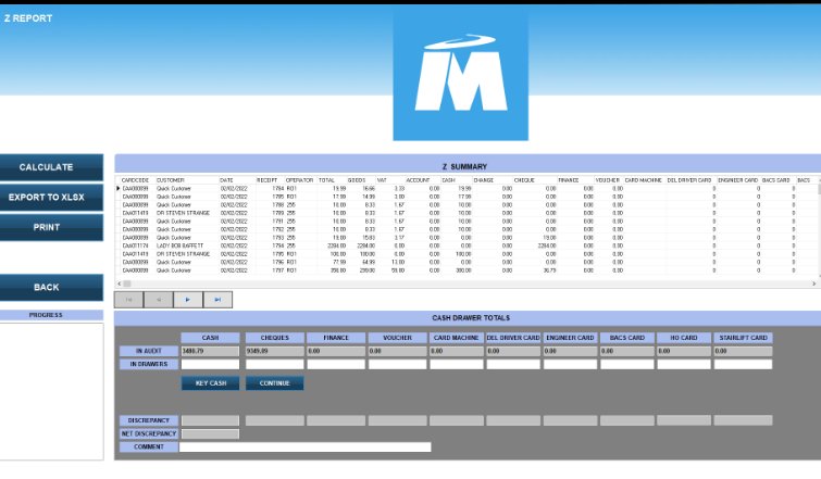 Maeko Connect Z Report screen showing live SAP transaction data